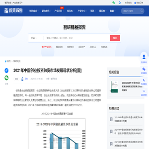 2021年中国创业投资融资市场发展现状分析[图]_智研咨询